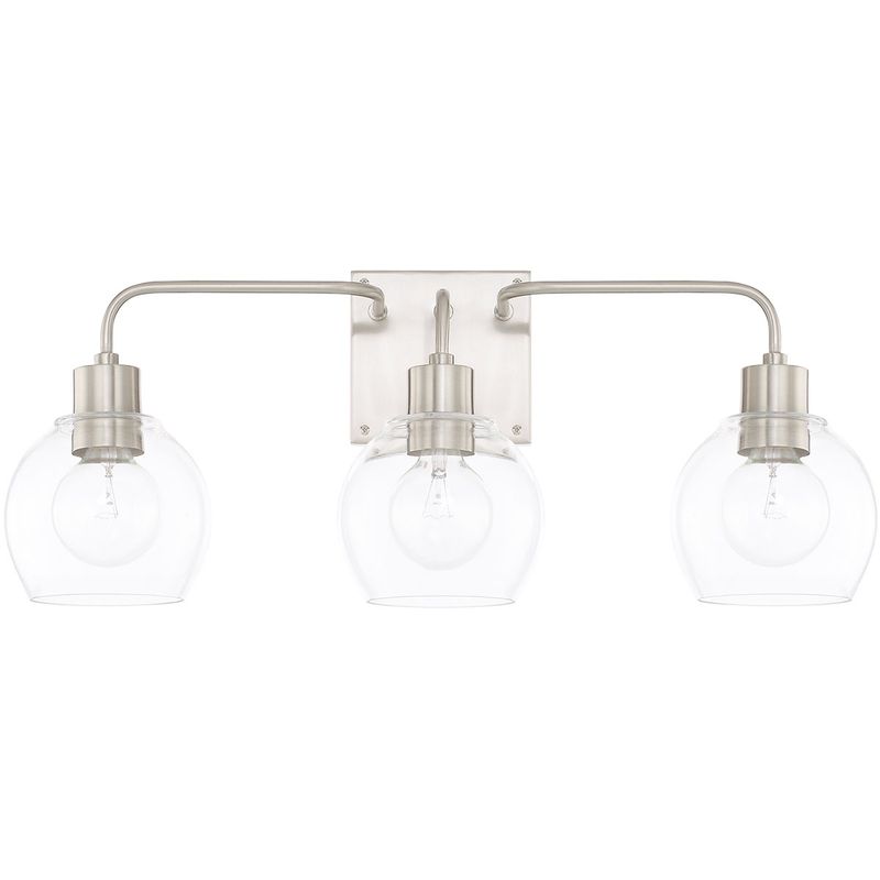 Tanner 3 Light 25&quot; Wide Bathroom Vanity Light Brushed Nickel