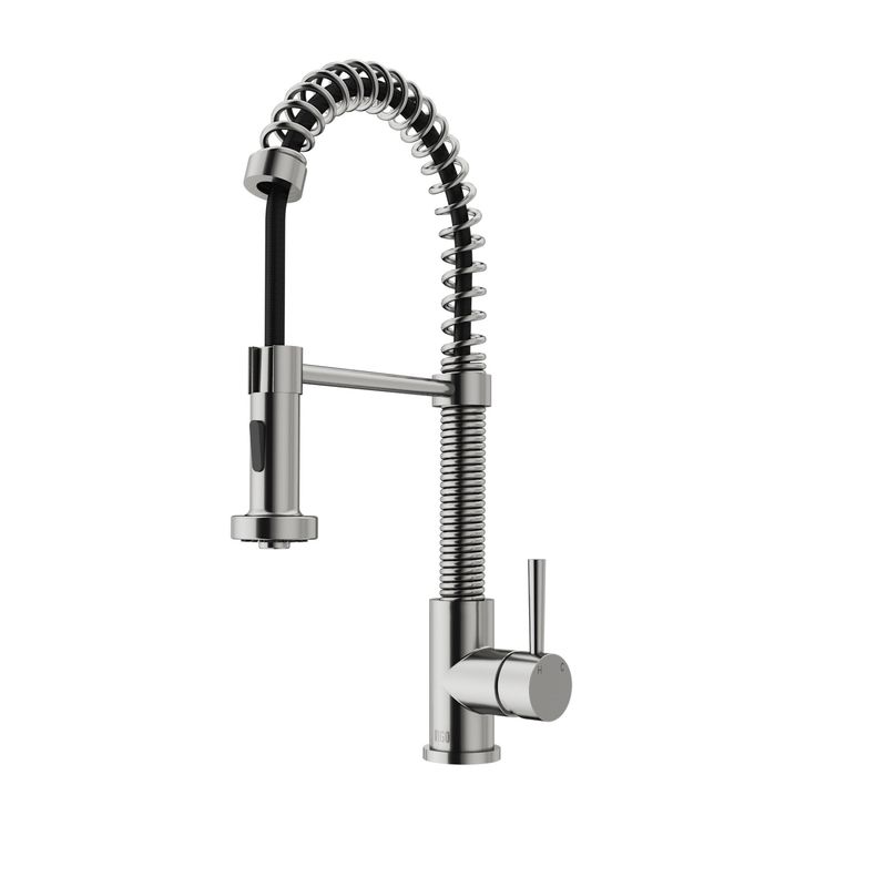 Edison 1.8 GPM Single Hole Pre-Rinse Pull-Down Kitchen Faucet with SmartHandle™ Technology in Stainless Steel