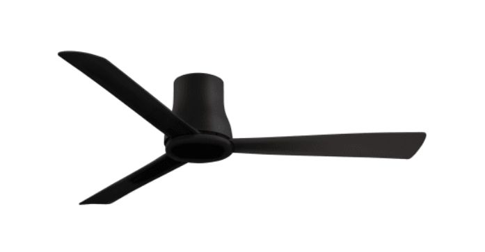 Simple Flush 52&quot; 3 Blade Indoor / Outdoor Ceiling Fan with Remote Control Coal Finish