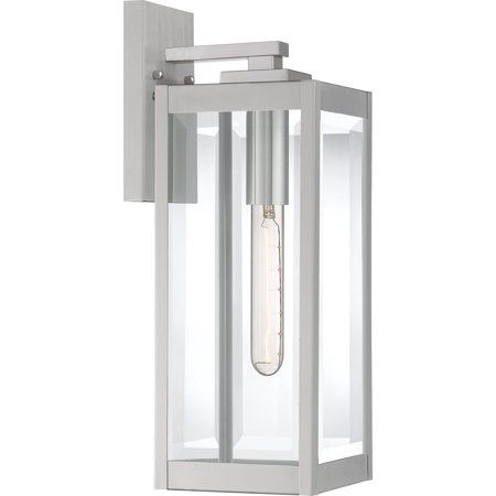 Westover 17&quot; Tall Outdoor Wall Sconce in Stainless Steel