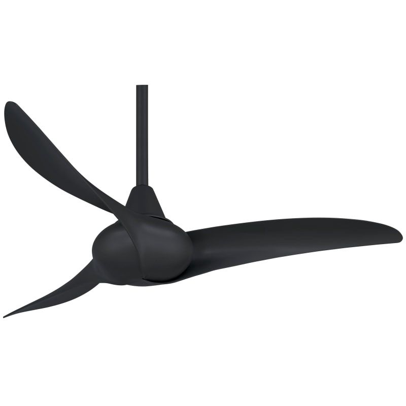 Wave 44&quot; 3 Blade Indoor Ceiling Fan with Remote Included in Coal/Black