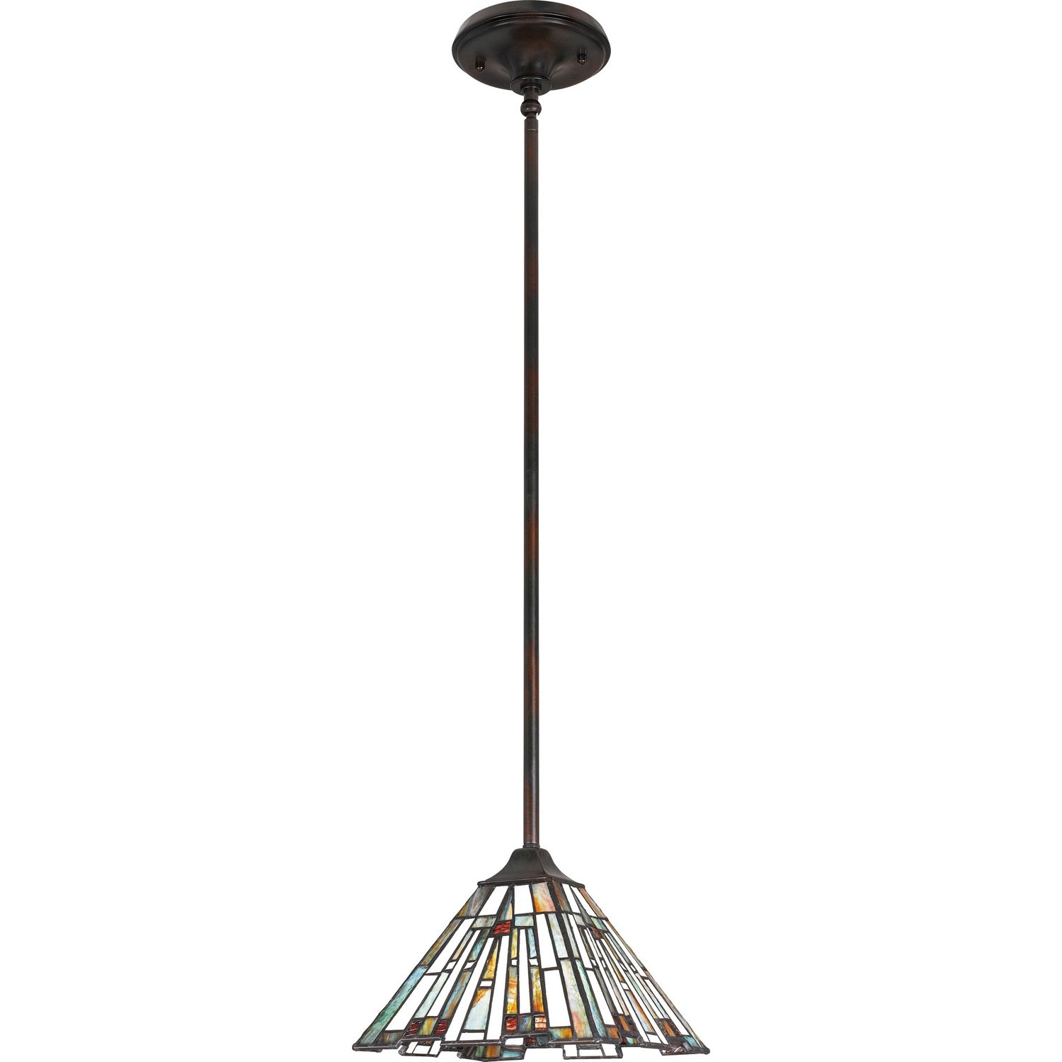 Maybeck Single Light 8&quot; Wide Mini Pendant / Semi-Flush Ceiling Fixture Valiant Bronze