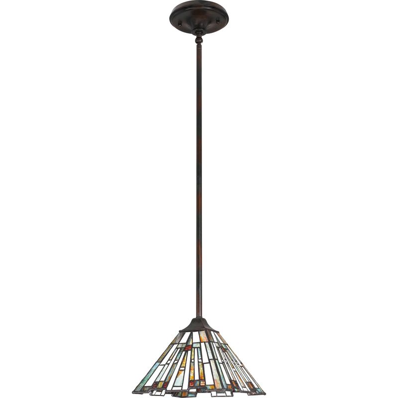 Maybeck Single Light 8&quot; Wide Mini Pendant / Semi-Flush Ceiling Fixture Valiant Bronze