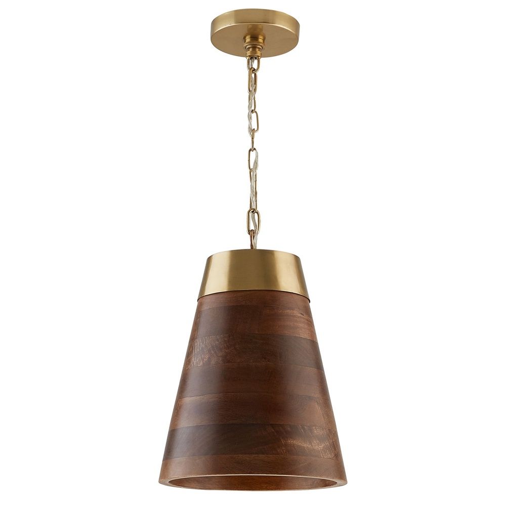 Mini Pendant Wood / Brass Indoor
