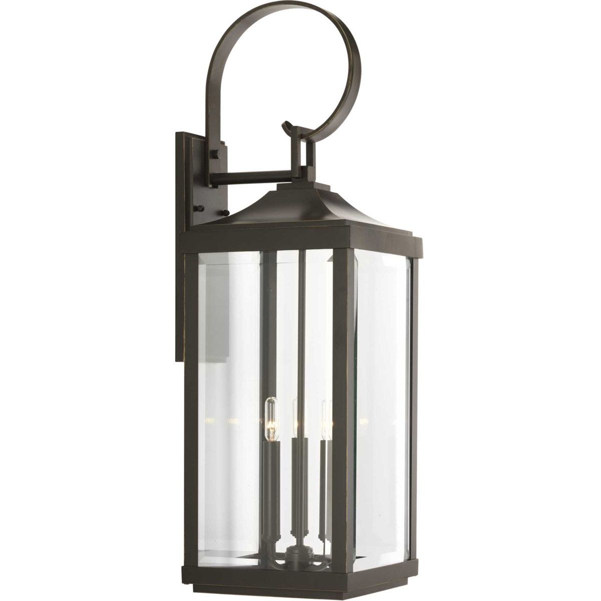 Gibbes Street 3 Light 31&quot; Tall Large Outdoor Wall Sconce Antique Bronze