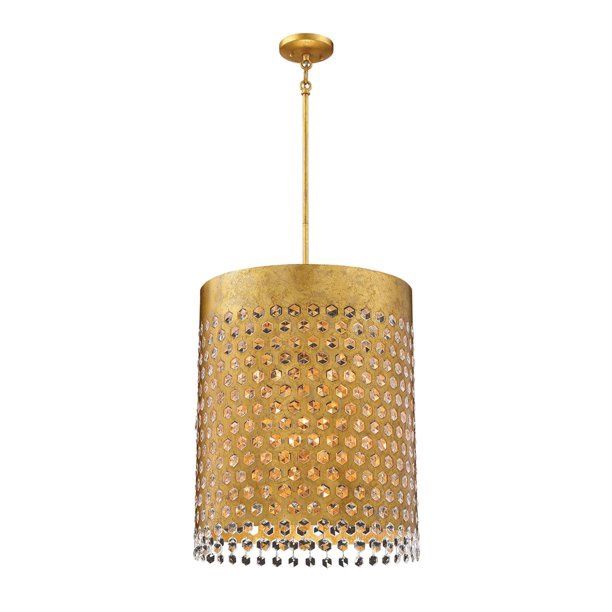 Metropolitan Kingsmont 6-LT Pendant - Glitz Gold Leaf