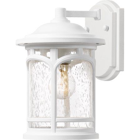 Marblehead 3 Light 14-1/2&quot; Tall Outdoor Wall Sconce with a Glass Shade in White