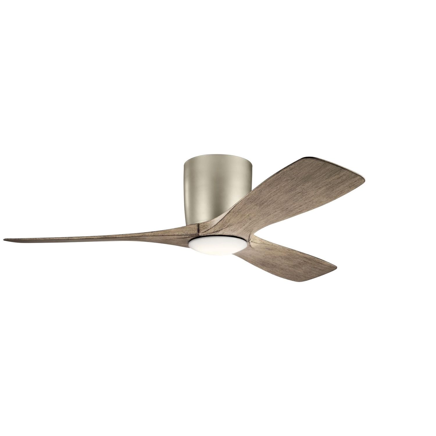 Volos 48&quot; 3 Blade Hugger Indoor Ceiling Fan - Wall Control Included Brushed Nickel