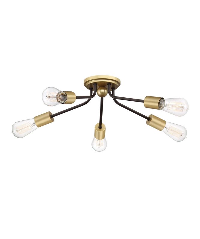 Latitude 5 Light 27-1/2&quot; Wide Flush Mount Ceiling Fixture Western Bronze