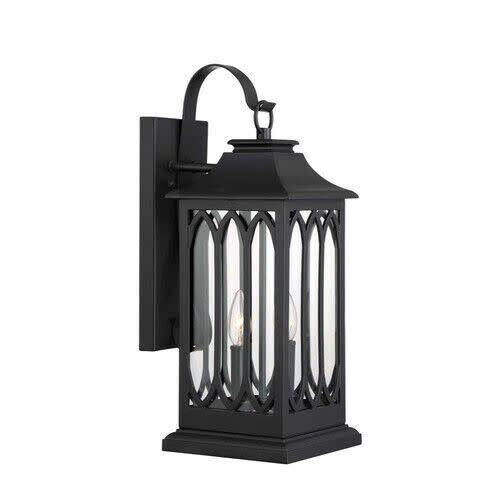 Stonehouse 3 Light 28&quot; Tall Outdoor Wall Sconce Smooth Bronze/Gray