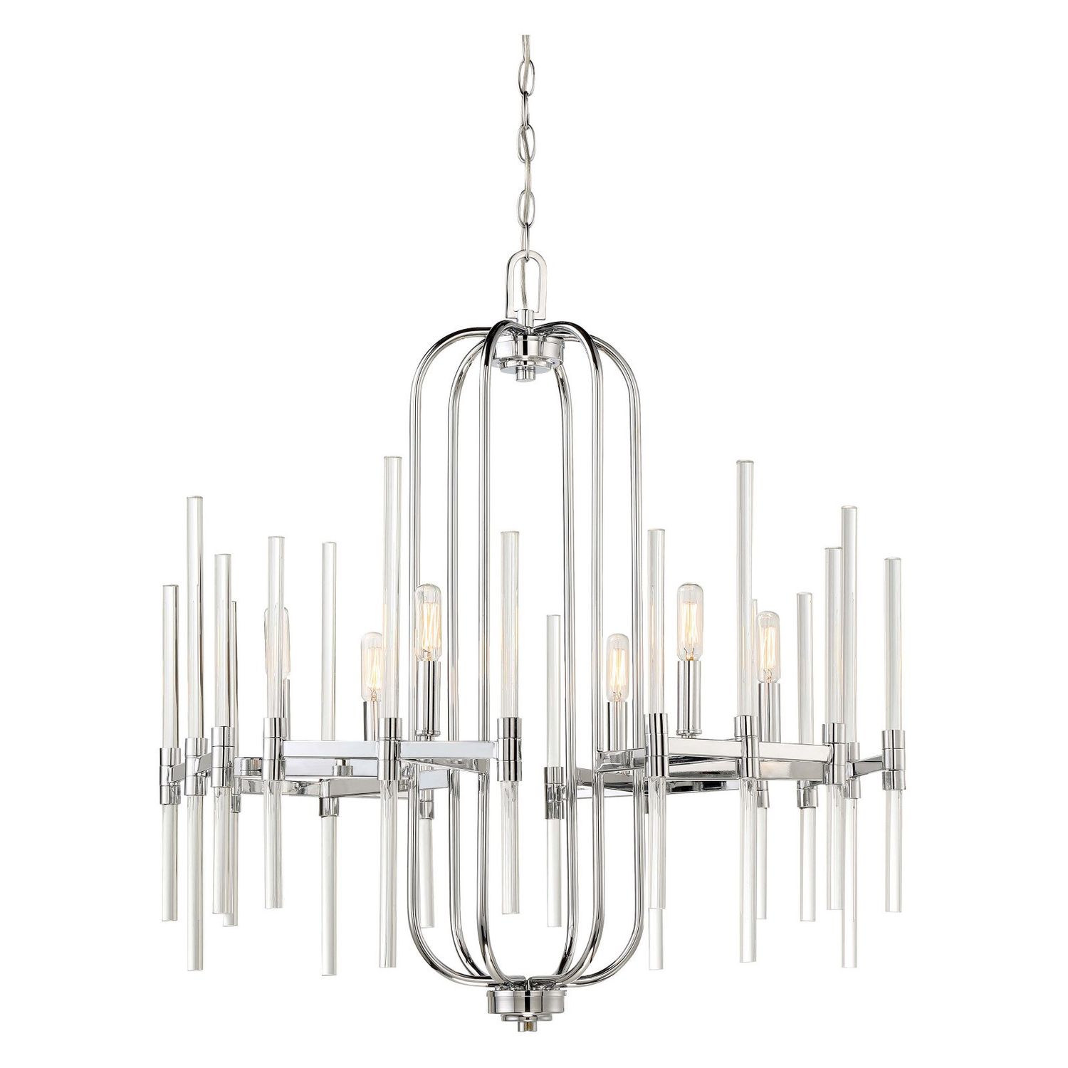 Pillar 6 Light 26&quot; Wide Chandelier