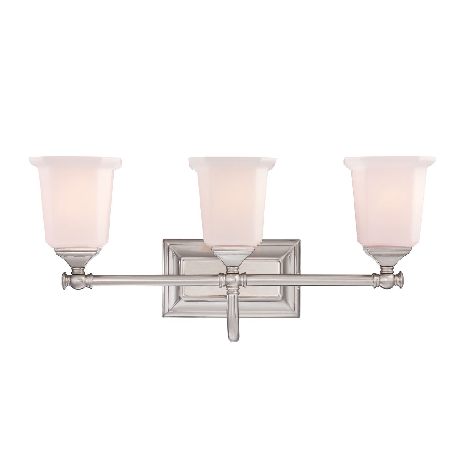 Nicholas 3 Light 22&quot; Wide Bathroom Vanity Light in Brushed Nickel