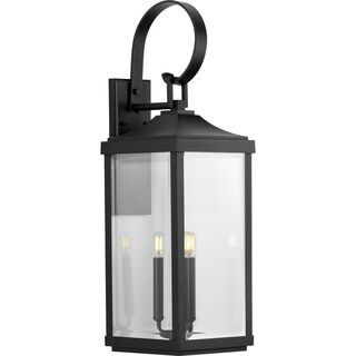 Gibbes Street 3 Light 31&quot; Tall Large Outdoor Wall Sconce Black Finish