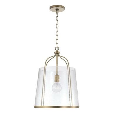 Madison 14&quot; Wide Pendant in Aged Brass
