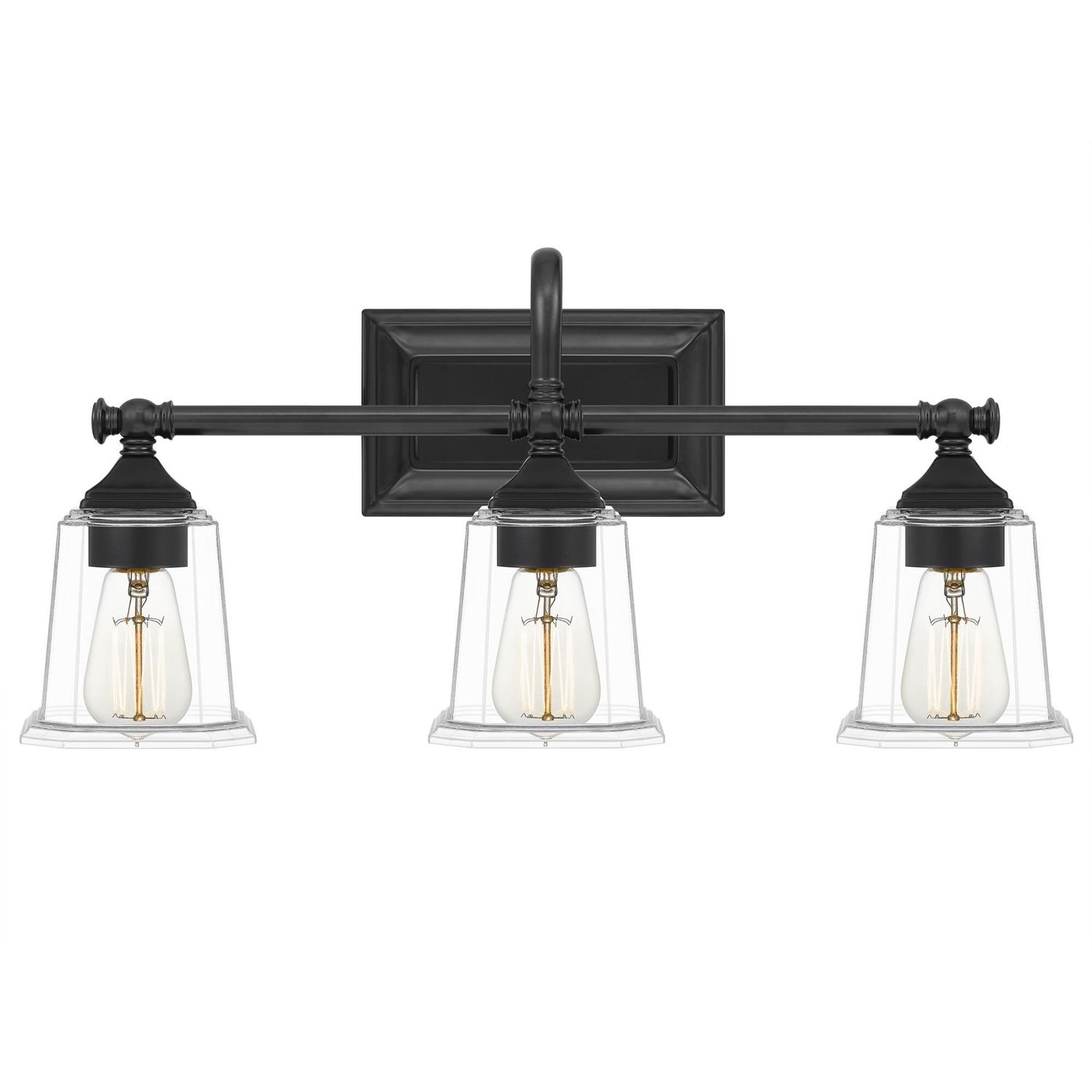 Nicholas 3 Light 22&quot; Wide Bathroom Vanity Light in Earth Black