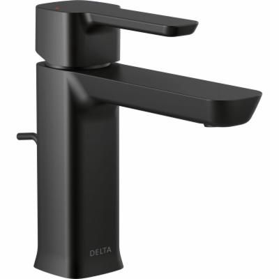 Modern 1 GPM Single Hole Bathroom Faucet with Push Pop-Up Drain Assembly