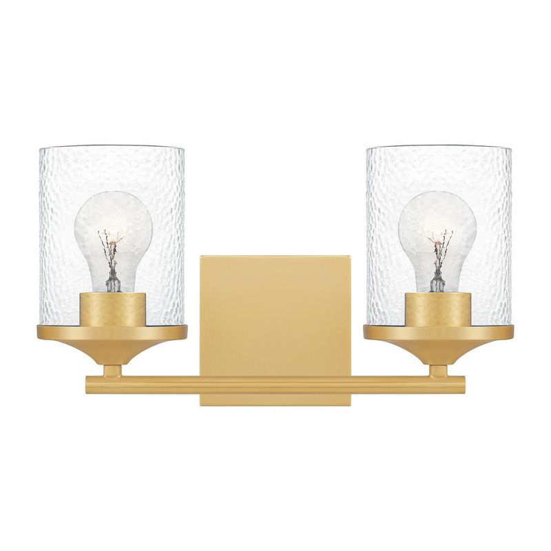 Abner 2 Light 14 inch Aged Brass Vanity Light