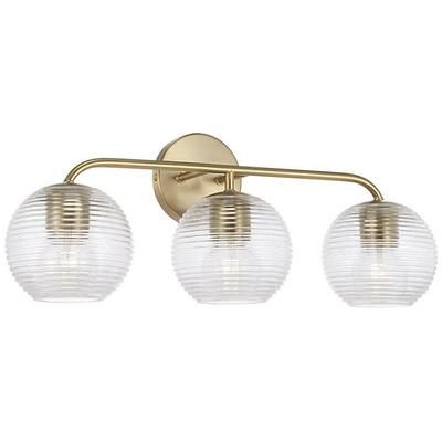Dolan 3 Light 25&quot; Wide Vanity Light in Aged Brass