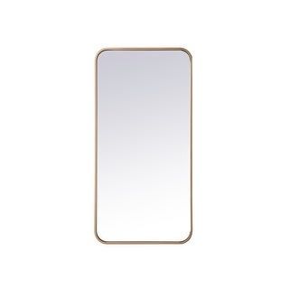 Evermore 18&quot; W x 36&quot; H Contemporary Rectangular Framed Bathroom Wall Mirror