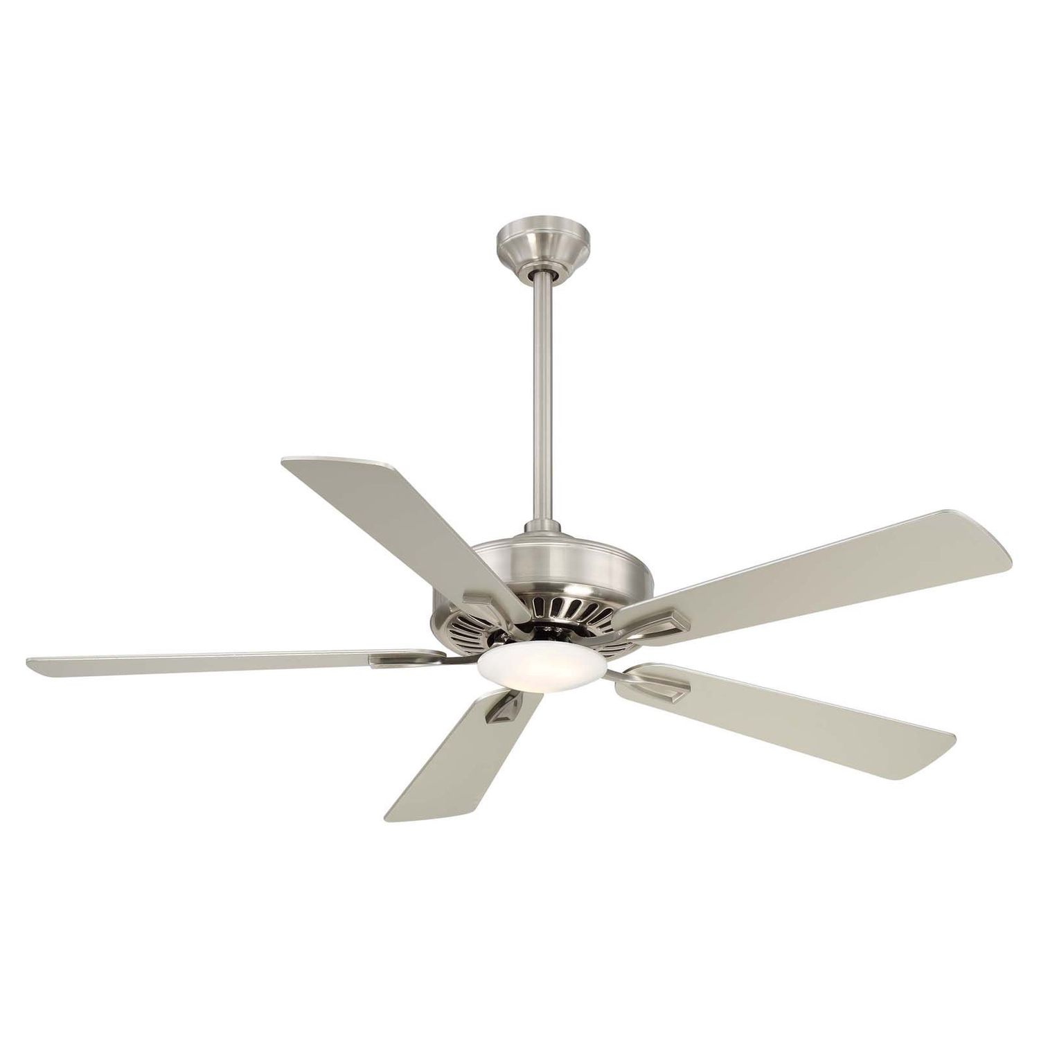 Contractor Plus LED 52&quot; 5 Blade Indoor Ceiling Fan with Remote Included in Brushed Nickel