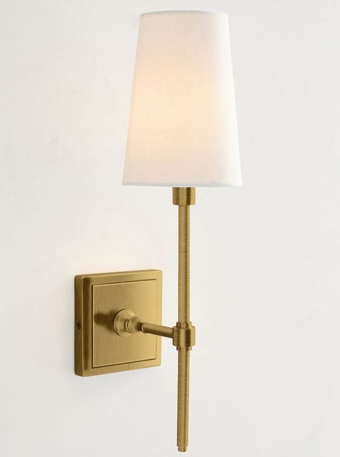 18&quot; Pearson Shade Sconce in Aged Brass / Gold