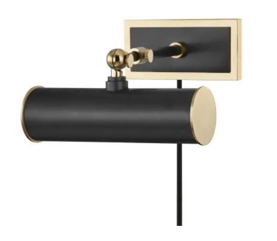 Holly 8&quot; Wide Plug-In Picture Light in Aged Golde Bronze