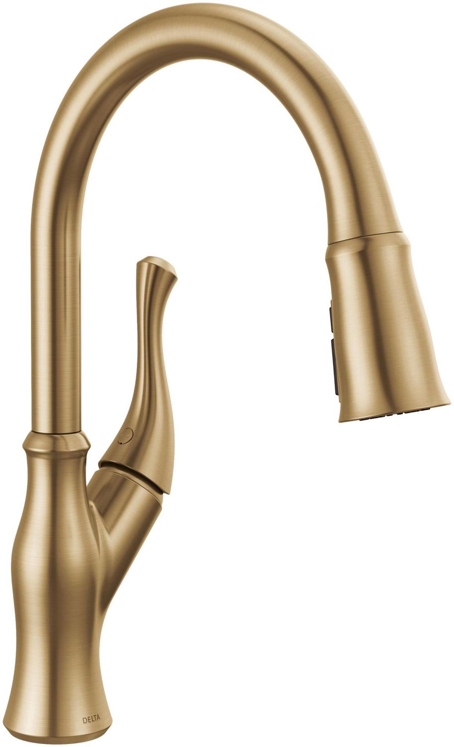 Single-Handle Pull-Down Kitchen Faucet in Champagne Bronze