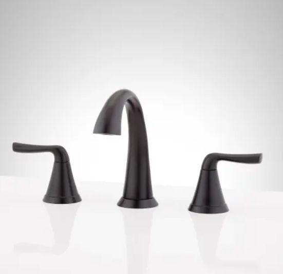 Provincetown 1.2 GPM Widespread Bathroom Faucet with Metal Lever Handles and Pop-Up Drain Assembly in Matte Black