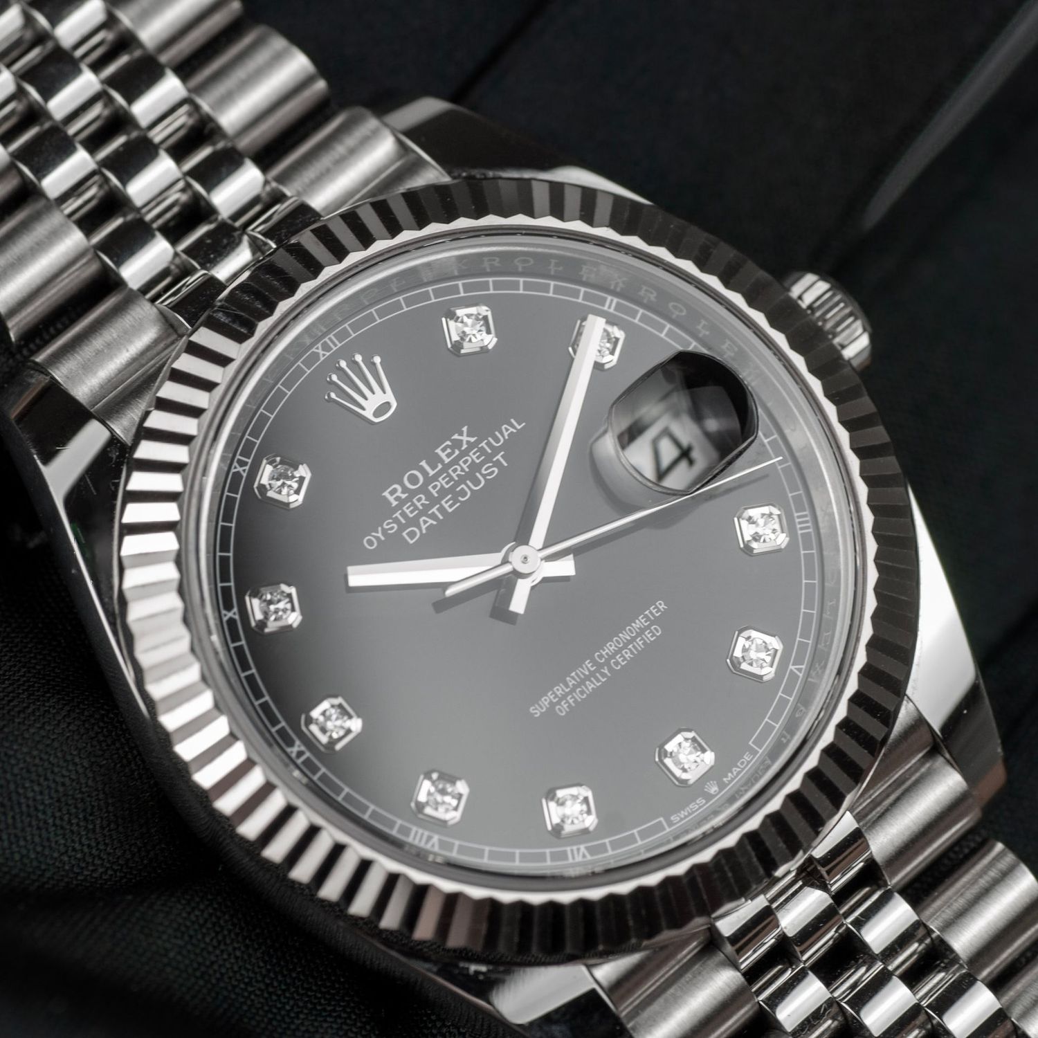 2026 Rolex Datejust 41 Black Diamond Dial - 126334