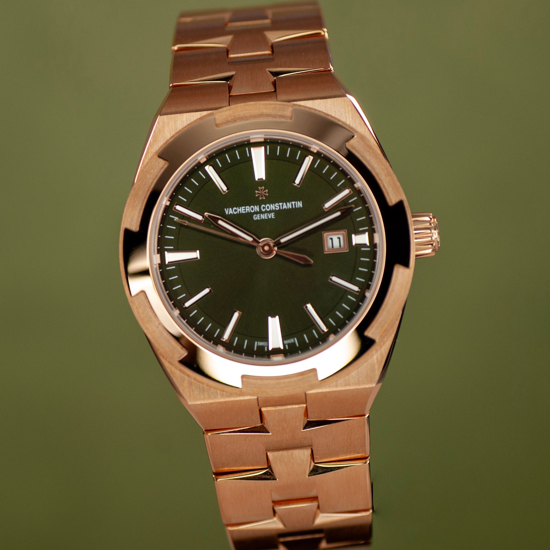 Vacheron Constantin Overseas 34.5mm Rose Gold/ Olive Dial - 4600V
