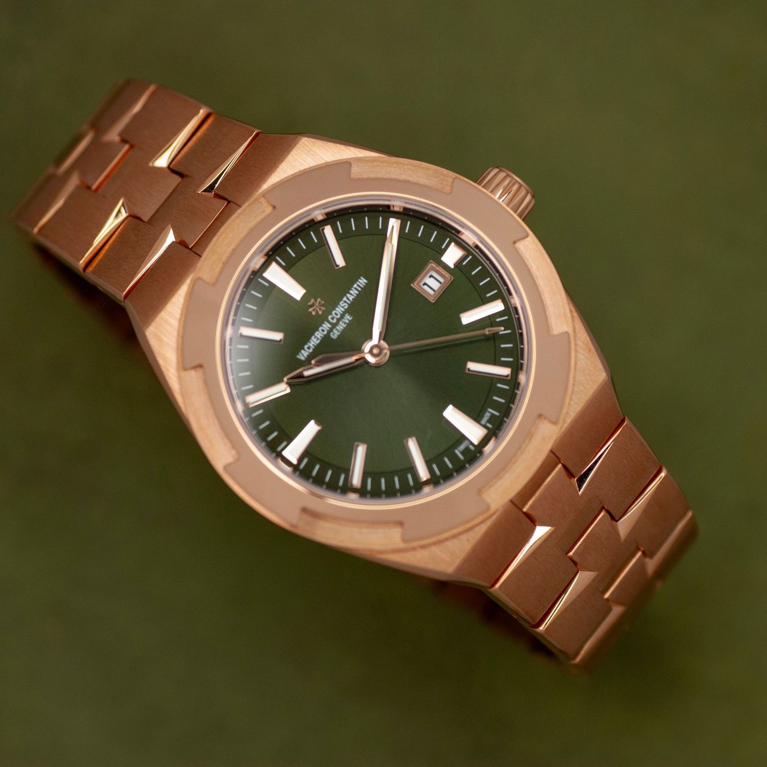 Vacheron Constantin Overseas 34.5mm Rose Gold/ Olive Dial - 4600V
