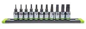 Grip Edge Tools 11-PC 1/4'' Dr Short SAE RPT Hex Driver Set