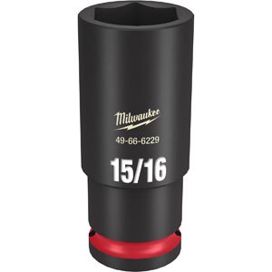Milwaukee Tool SHOCKWAVE Impact Duty 1/2"Drive 15/16" Deep 6 Point Socket, 49-66-6229
