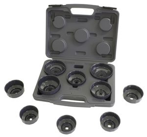 Lisle 10 Piece Heavy Duty End Cap Oil Filter Wrench Set, 10pc., 61450
