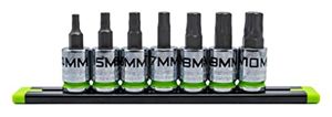Grip Edge Tools 7-PC 3/8'' Dr Short Metric RPT Hex Driver Set GE7BSMHSRPT