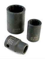SUNEX 1/2" Drive, 12 Point Impact Socket, 19mm, 219ZM