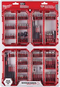 Milwaukee Tool SHOCKWAVE Impact Duty Driver Bit Auto Set 124PC, 48-32-4034