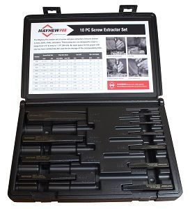 Mayhew 10 Piece SAE Screw and Pipe Extractor Set, 37345