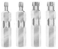 Lisle  4 Piece x 1/2" Hex Driver Triple Square Set, 60750