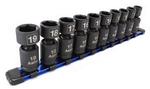 Astro Pneumatic 10 Piece 3/8" Metric  Nano Pinless Universal Impact Socket Set