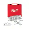 Milwaukee Tool 3/8" Drive 56pc Ratchet &amp; Socket Set - SAE &amp; Metric 48-22-9008
