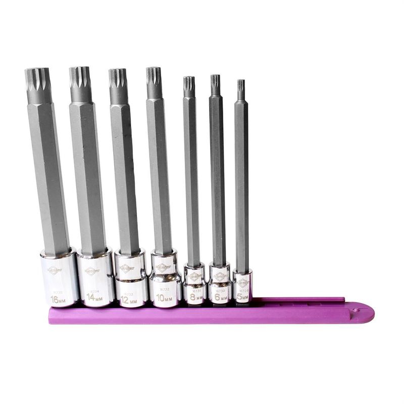 Mayhew 7 Piece Long Triple Square Insert Socket Bit Set, 16047