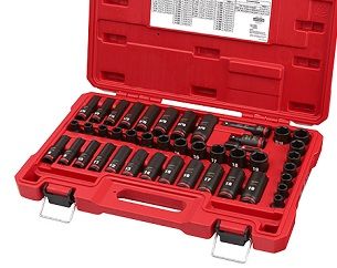 Milwaukee 43 Piece 3/8" Drive Impact SAE &amp; Metric Socket Set 49-66-7009