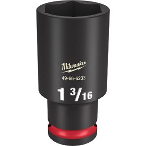 Milwaukee Tool SHOCKWAVE Impact Duty 1/2"Drive 1-3/16" Deep 6 Point Socket, 49-66-6233