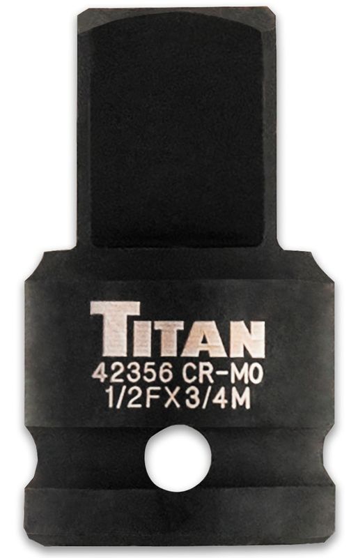 TITAN 1/2" Female To 3/4" Male Impact Socket Adapter, 42356