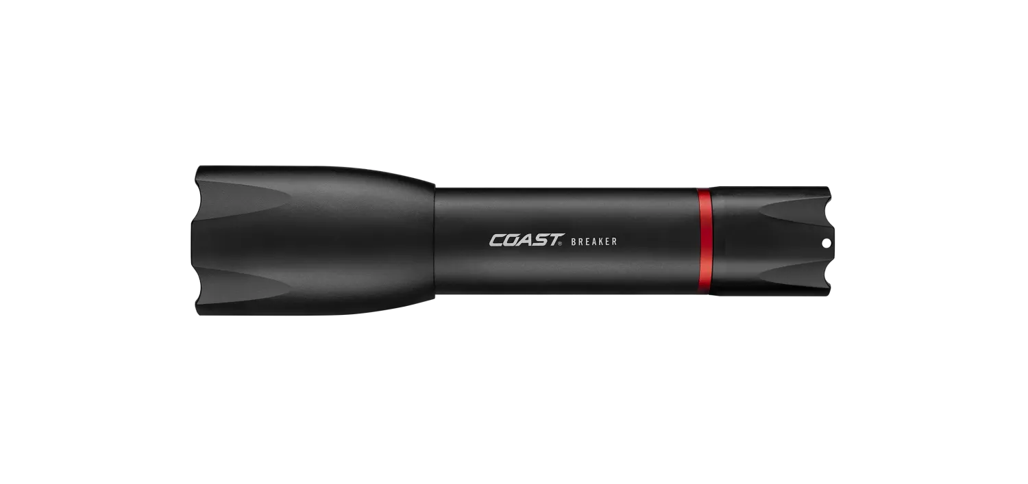 Coast Breaker 1200 Lumen Stainless Steel Body Flashlight, 31159, Color: Black