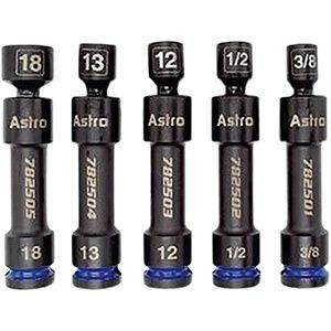 Astro Pneumatic 1/2 Inch Drive 12-Point Pinless Heavy-Duty Driveline Impact Socket Set