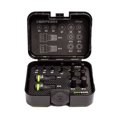 Grip Edge Tools 12-PC RPT 1/4, 3/8 &amp; 1/2" Drive Standard Impact Triple Square Driver Set