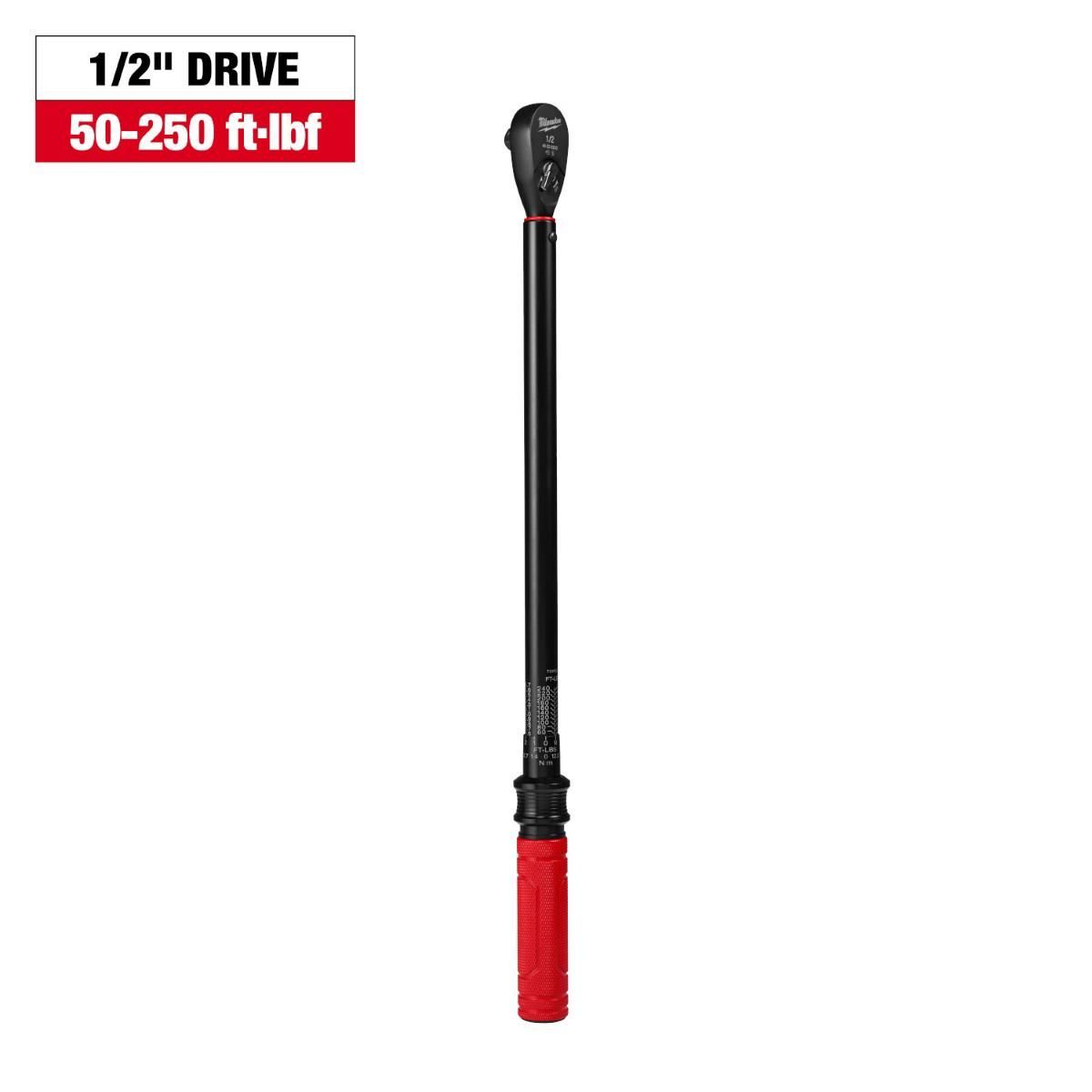 Milwaukee Tool 1/2 Inch Drive Click Torque Wrench 50-250 ft-lb 48-22-9203