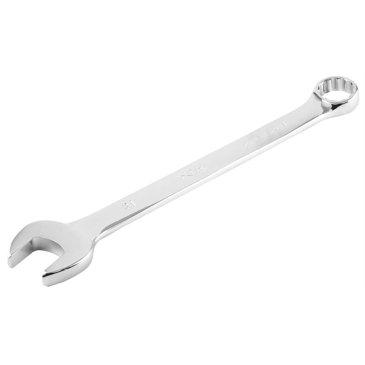 K Tool International Wrench 21mm Combination 12 Point 15 Degree Hi Polish, 41821